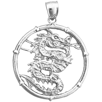 14K Gold Dragon Chinese Zodiac Pendant