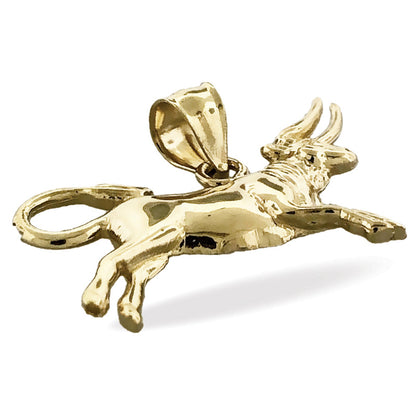 14K Gold Zodiac Taurus Pendant