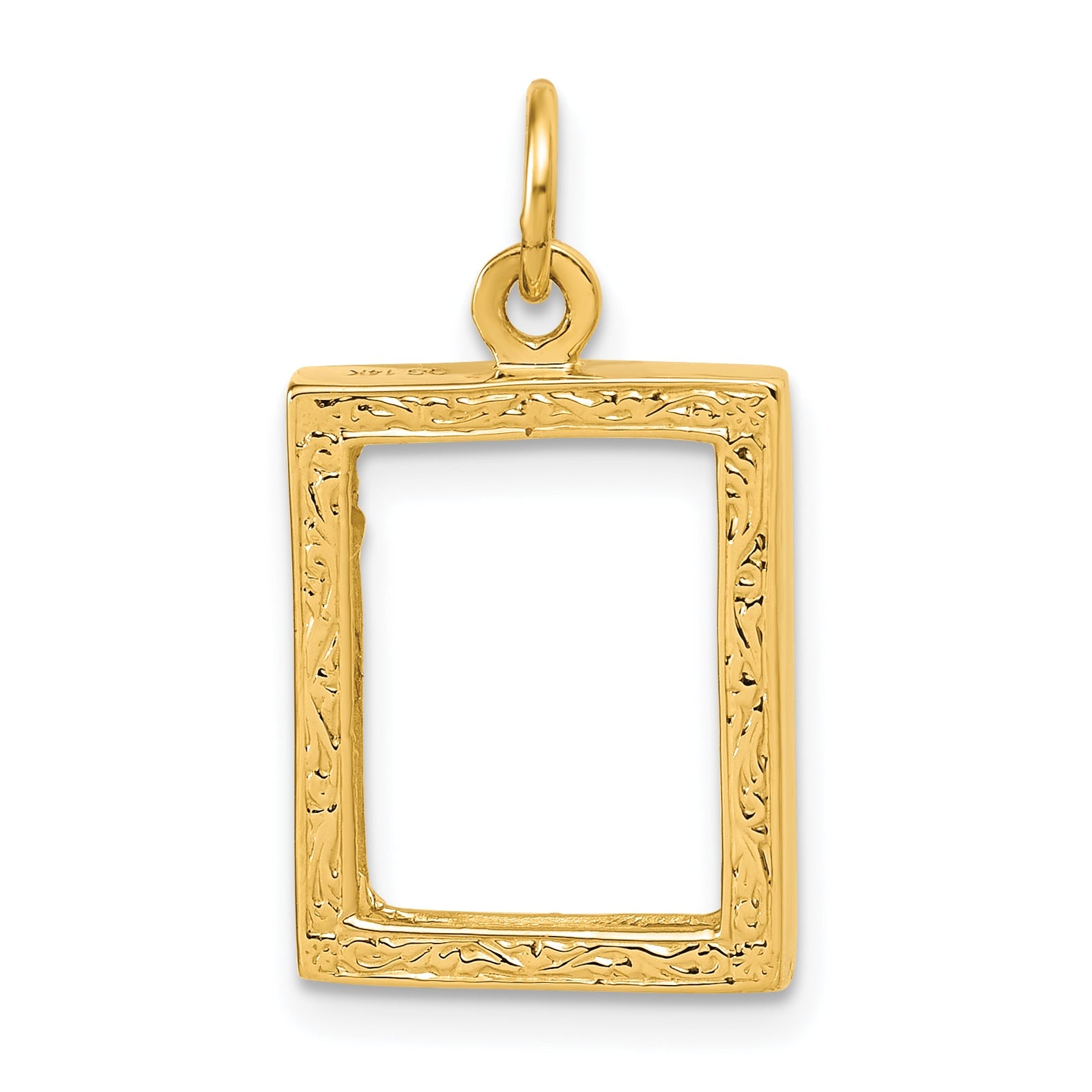 14k Yellow Gold 14k Small Picture Frame Pendant
