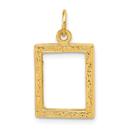 14k Yellow Gold 14k Small Picture Frame Pendant