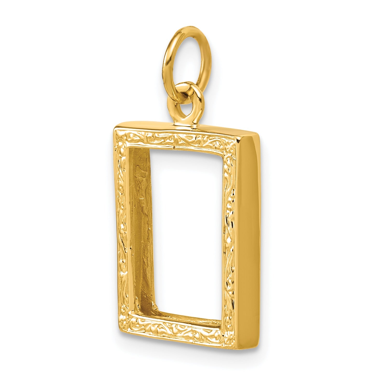 14k Yellow Gold 14k Small Picture Frame Pendant