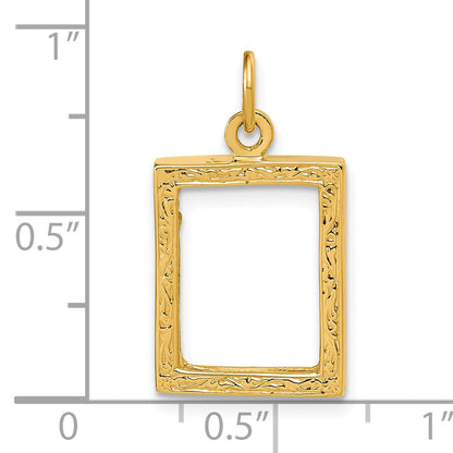 14k Yellow Gold 14k Small Picture Frame Pendant