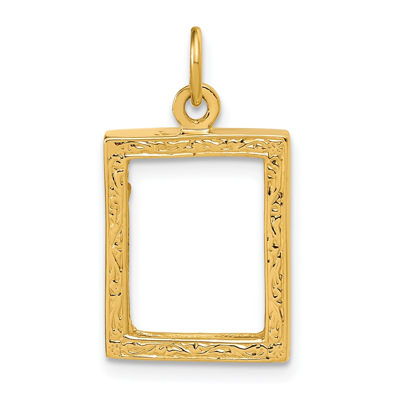 14k Yellow Gold 14k Small Picture Frame Pendant