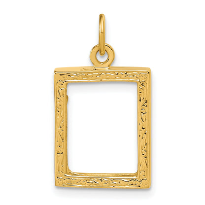 14k Yellow Gold 14k Small Picture Frame Pendant