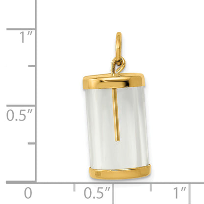 14k Yellow Gold 14k Fillable Capsule Charm