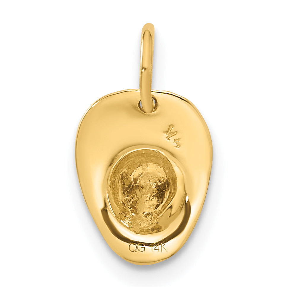 14k Yellow Gold 14k  3D Fireman's Hat Charm