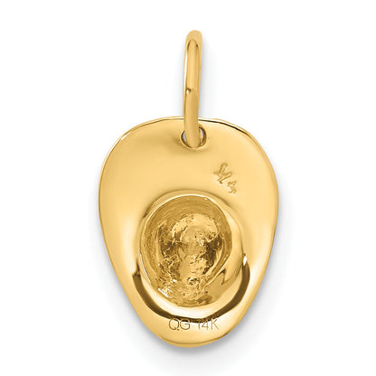 14k Yellow Gold 14k  3D Fireman's Hat Charm
