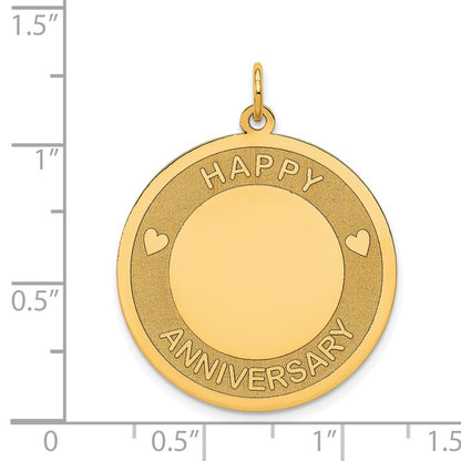 14k Yellow Gold 14k HAPPY ANNIVERSARY Charm