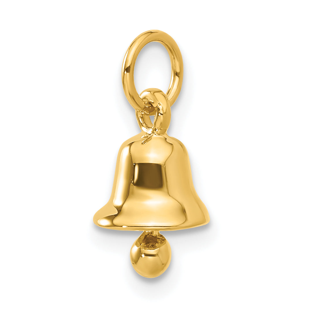 14k Yellow Gold 14k 3D Wedding Bell Charm