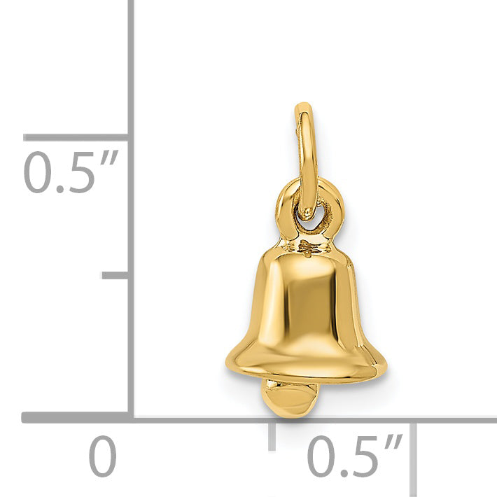 14k Yellow Gold 14k 3D Wedding Bell Charm