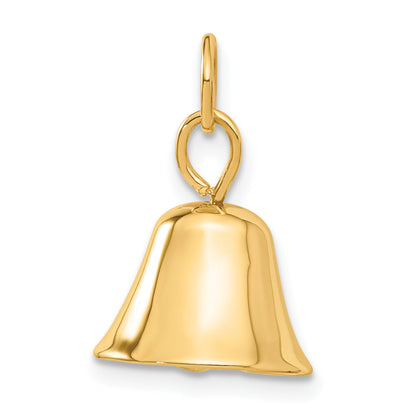 14k Yellow Gold 14k Moveable 3D Wedding Bell Charm