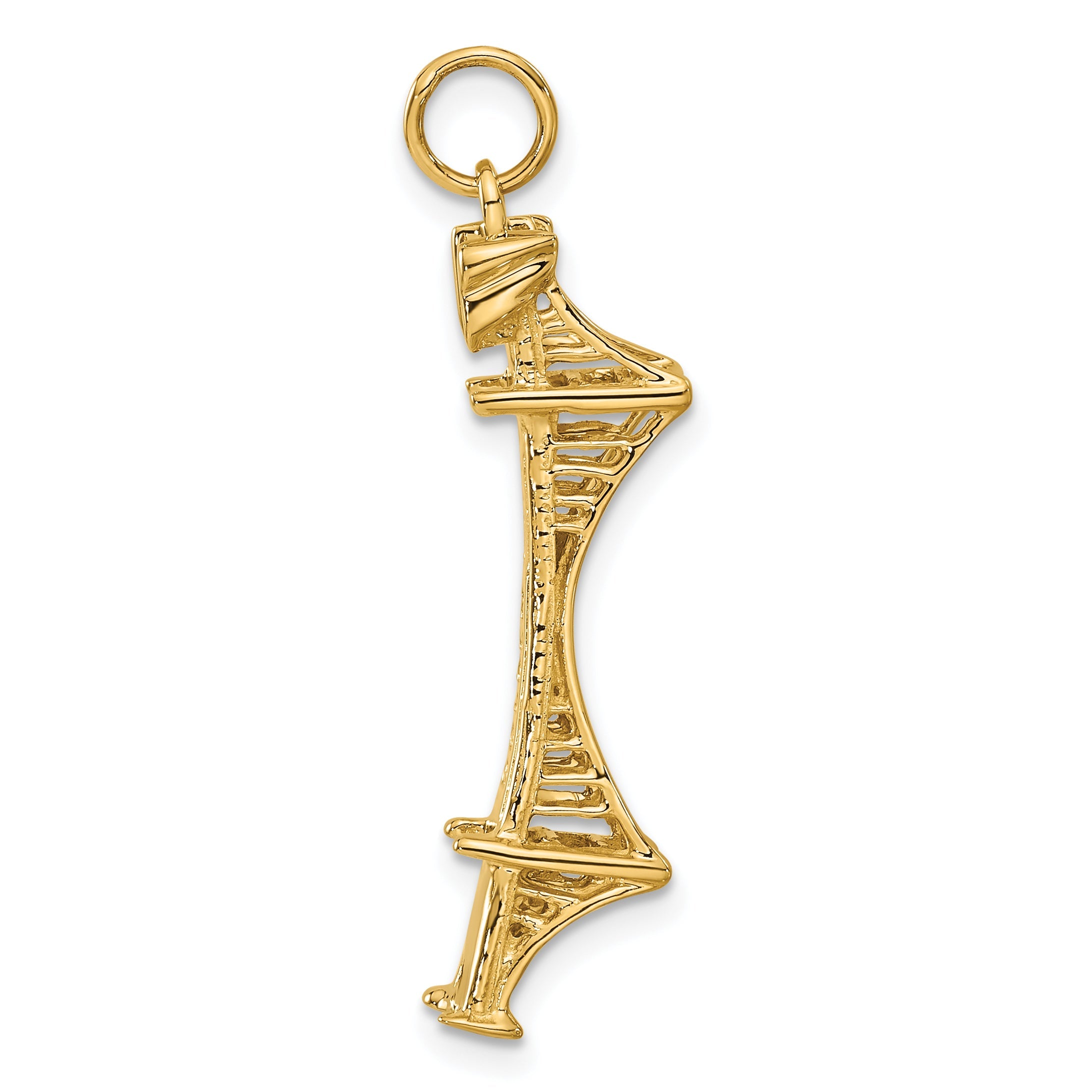 14k Yellow Gold 14k 3D Golden Gate Bridge Charm