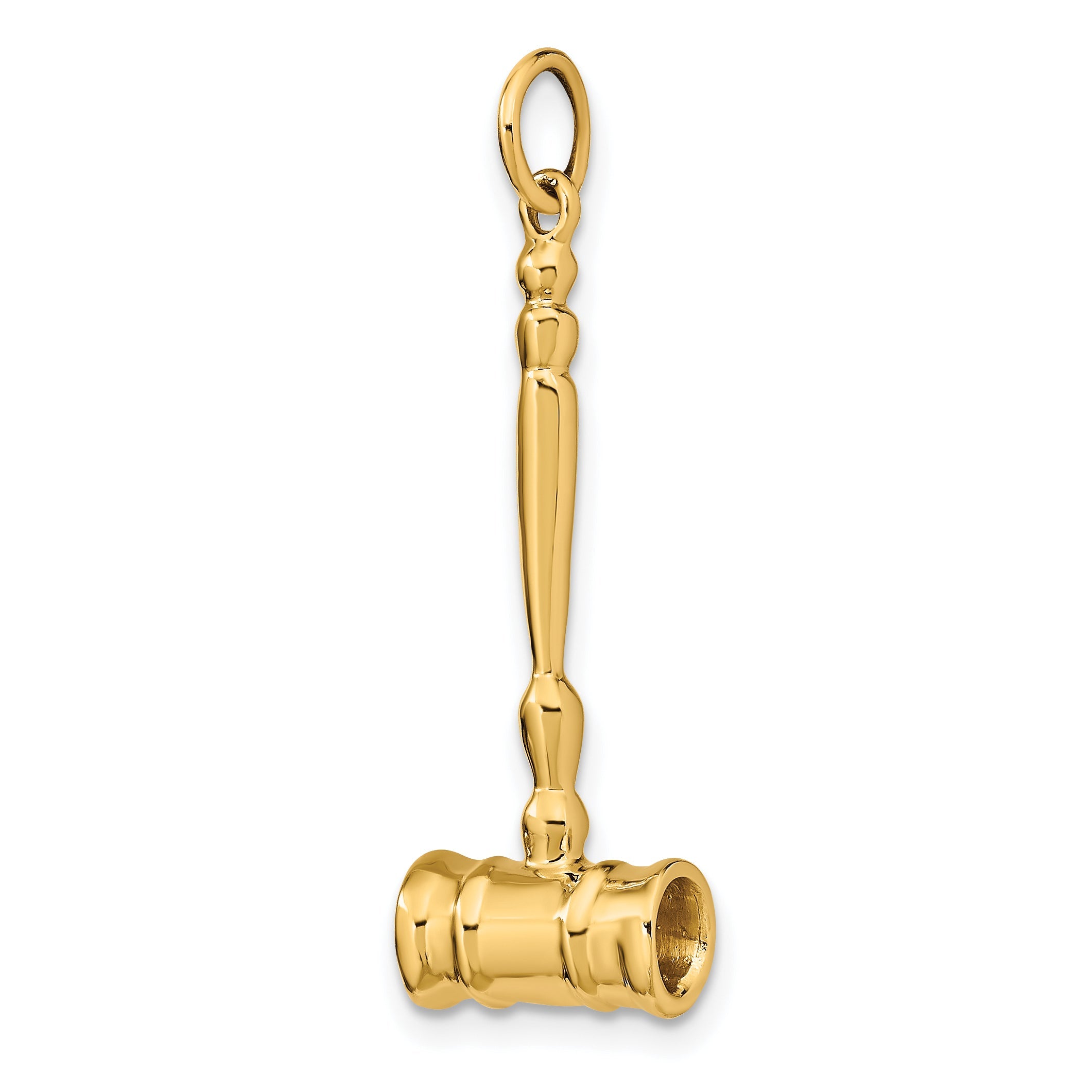 14k Yellow Gold 14k 3-D Gavel Charm