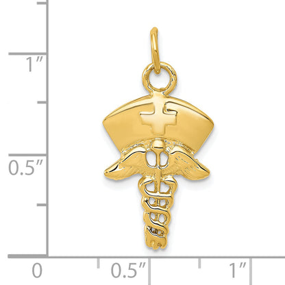 14k Yellow Gold 14k Nurse Symbol Charm