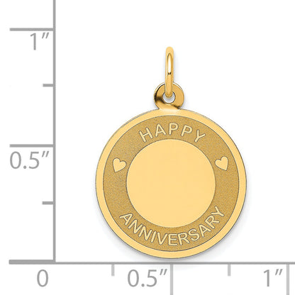 14k Yellow Gold 14K HAPPY ANNIVERSARY Charm