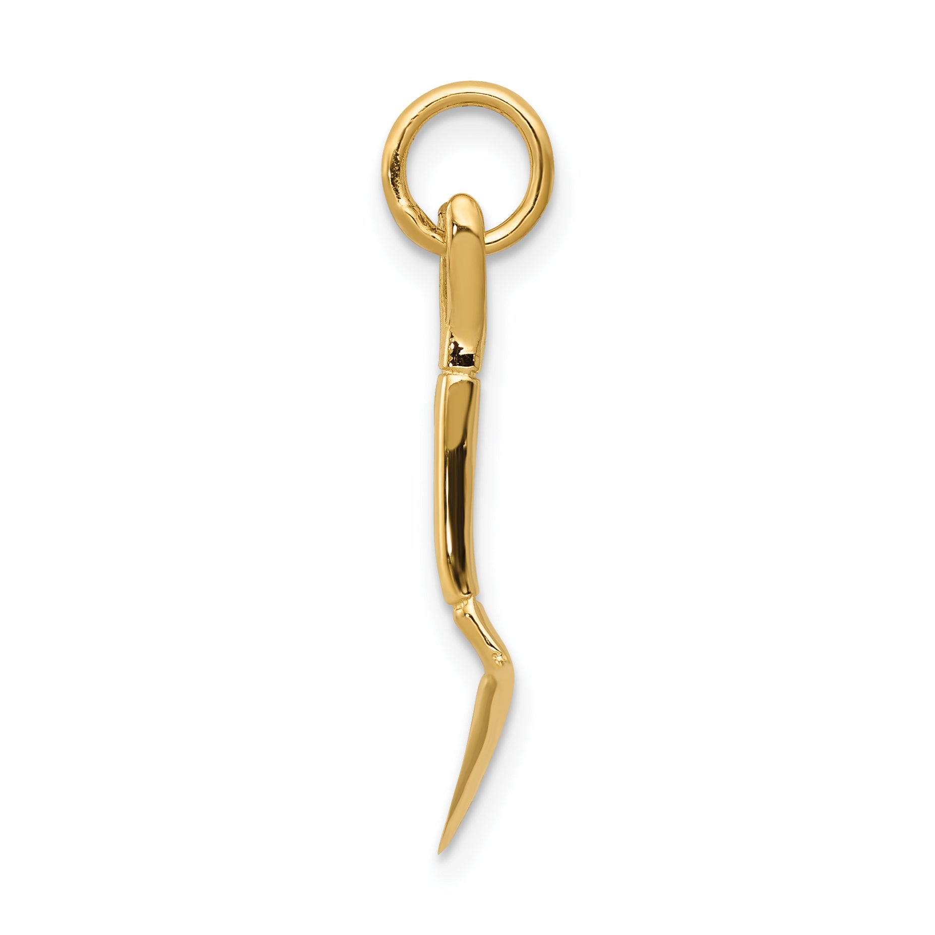14k Yellow Gold 14k 3-D Spade Charm