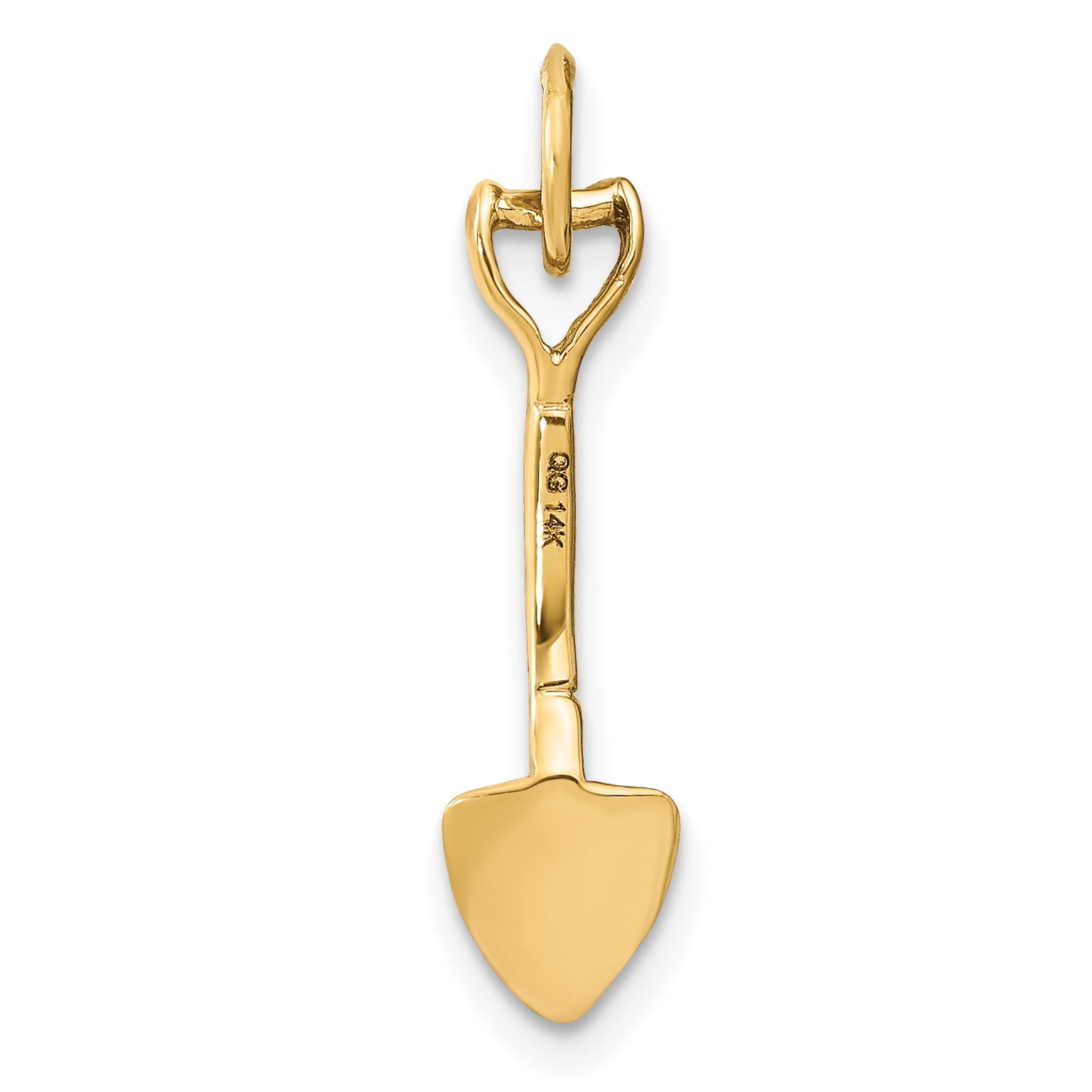 14k Yellow Gold 14k 3-D Spade Charm