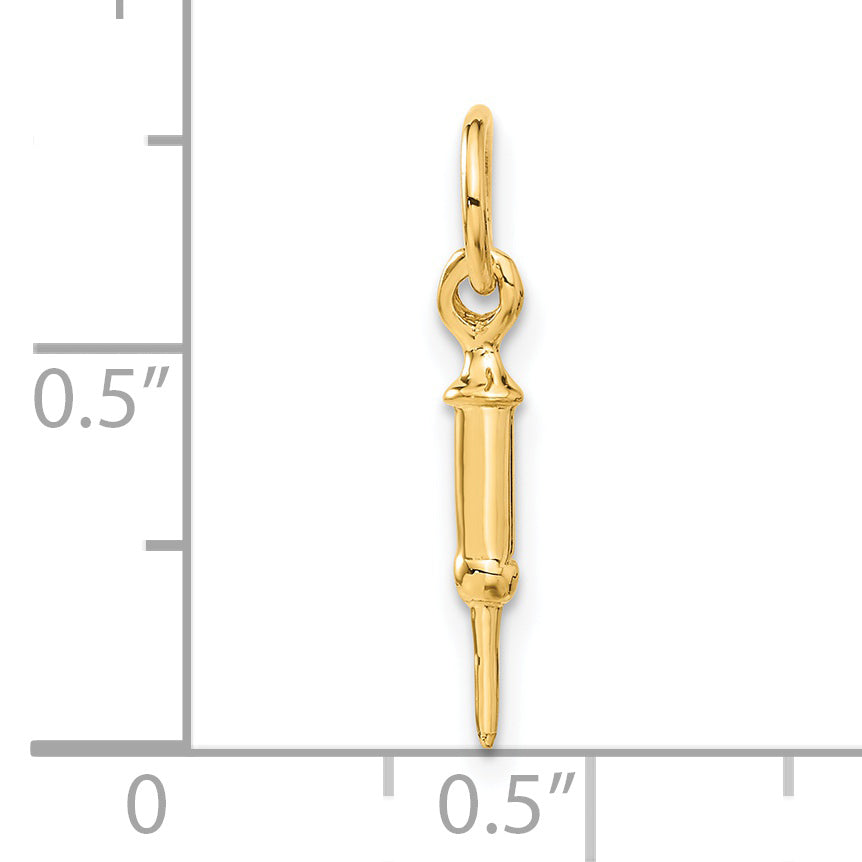 14k Yellow Gold 14k Doctors Syringe Charm