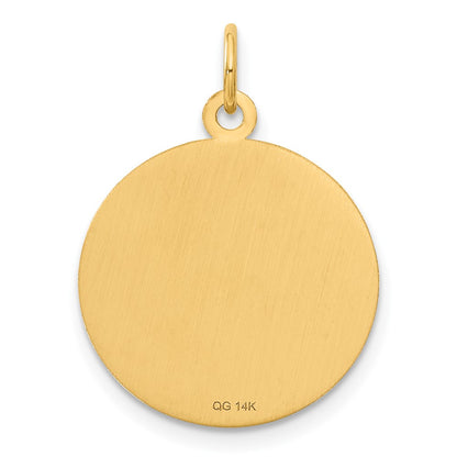 14k Yellow Gold 14k Caduceus Disc Charm