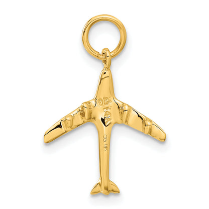 14k Yellow Gold 14k 3D Jet Charm