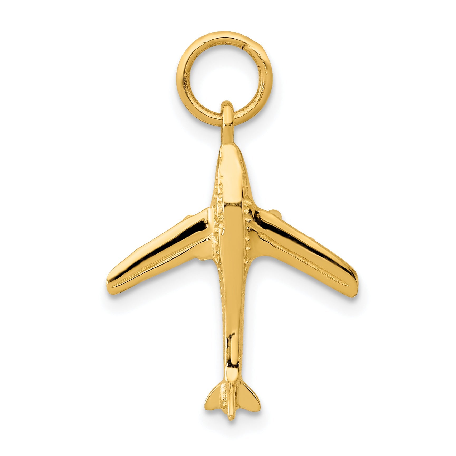 14k Yellow Gold 14k 3D Jet Charm