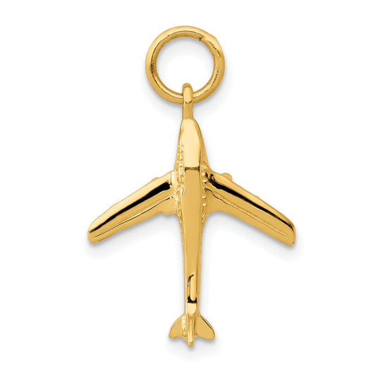 14k Yellow Gold 14k 3D Jet Charm