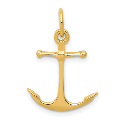 14k Yellow Gold 14K 3D Anchor Charm