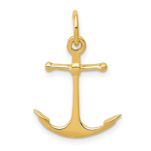 14k Yellow Gold 14K 3D Anchor Charm