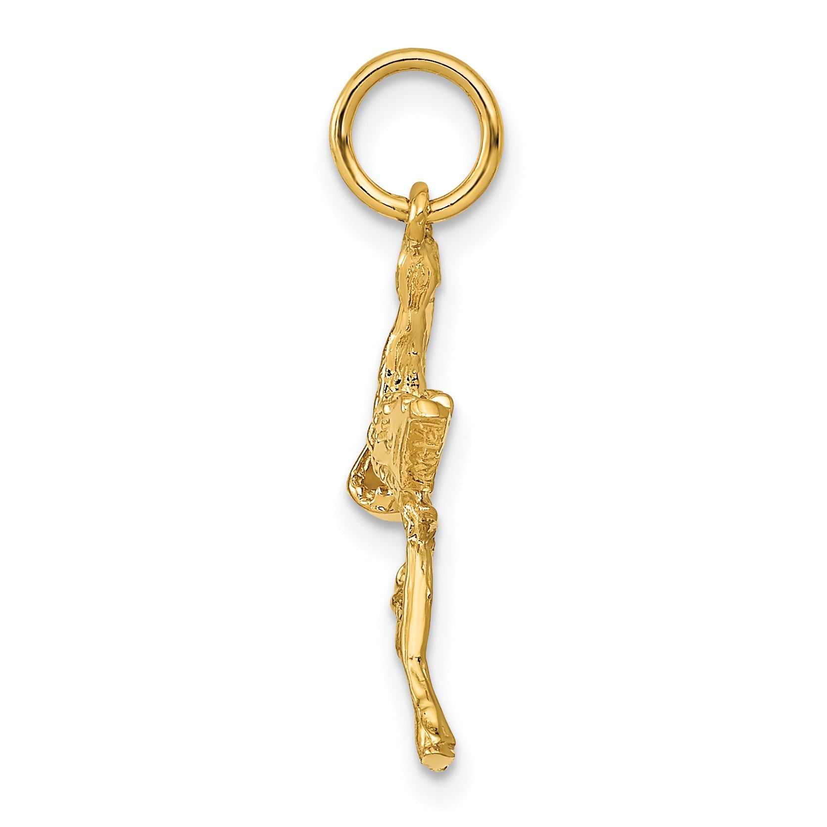 14k Yellow Gold 14k Solid 3-Dimensional Stork Charm