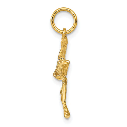 14k Yellow Gold 14k Solid 3-Dimensional Stork Charm