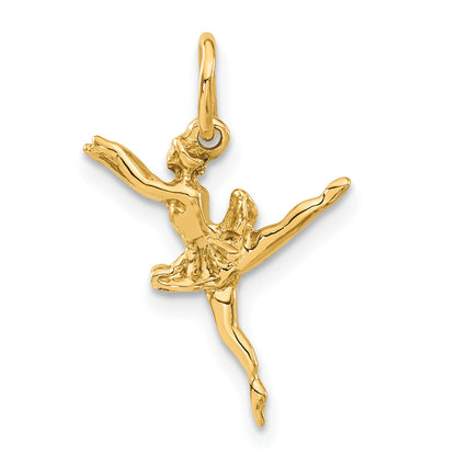 14k Yellow Gold 14K  3D Ballerina Charm