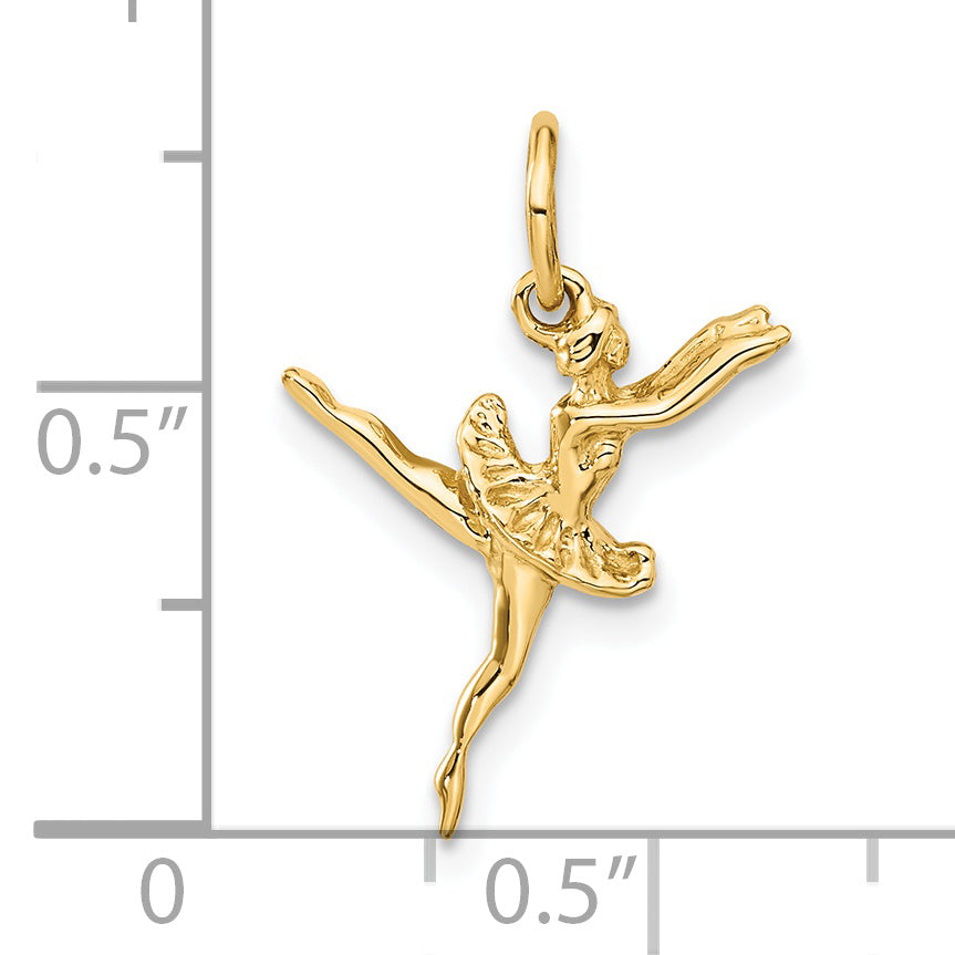 14k Yellow Gold 14K  3D Ballerina Charm