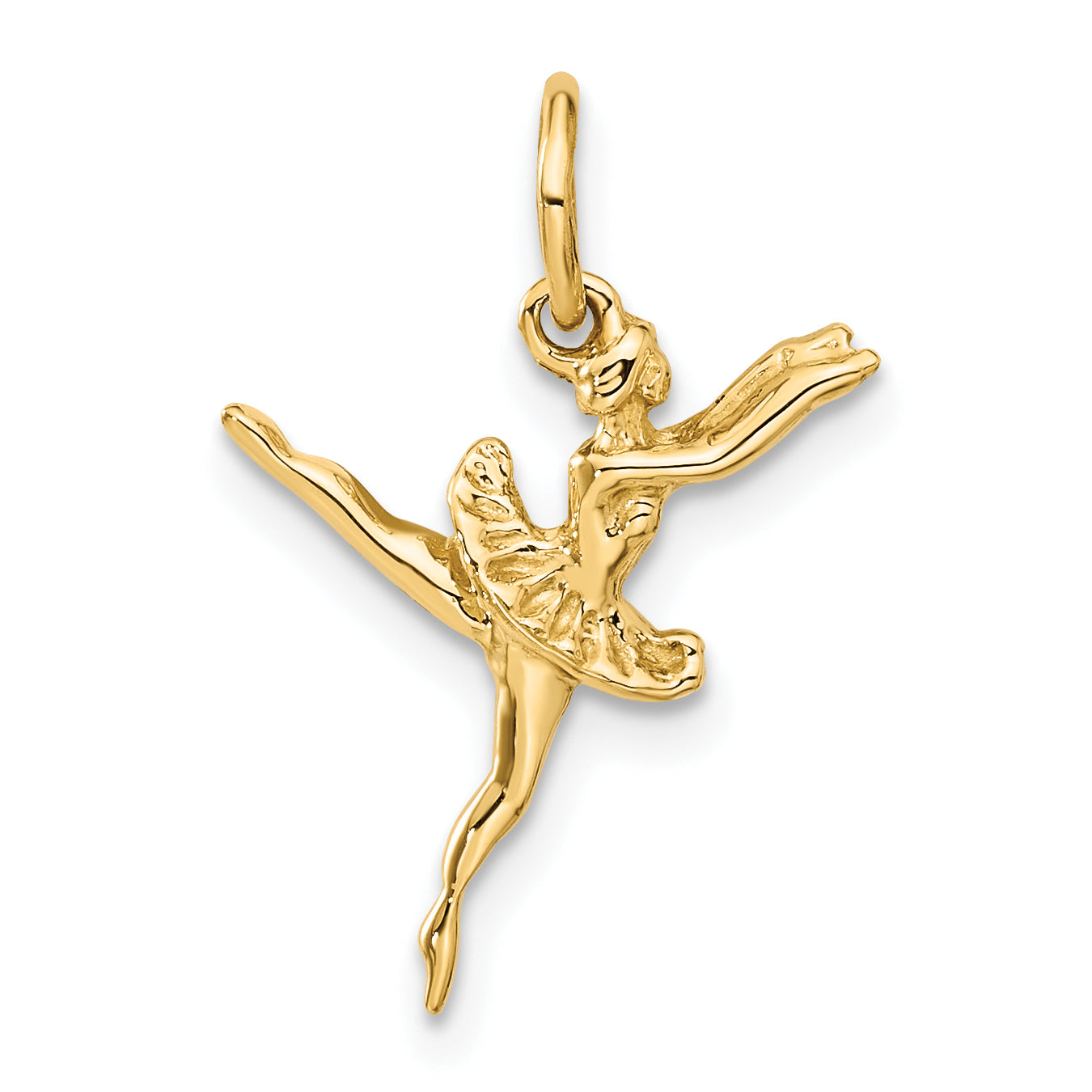 14k Yellow Gold 14K  3D Ballerina Charm