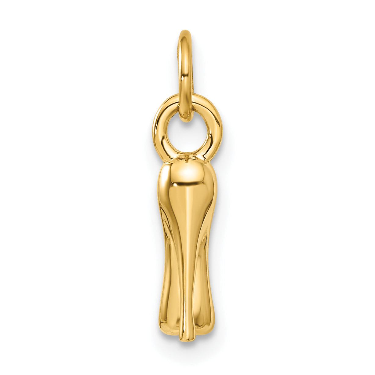 14k Yellow Gold 14K  3D High heel shoe Charm