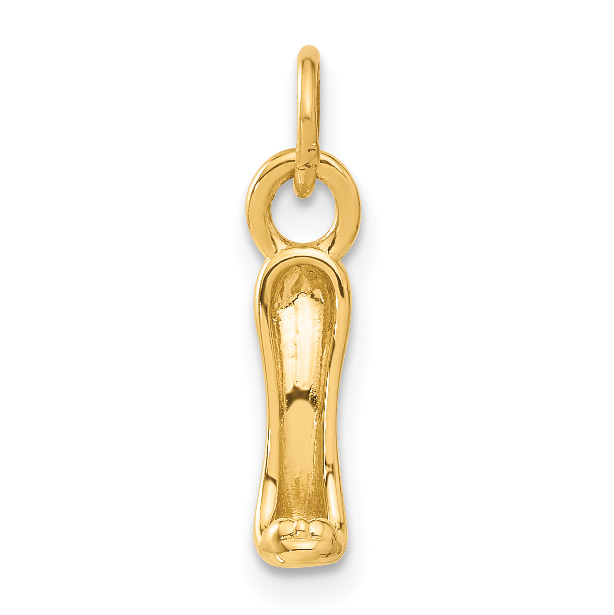 14k Yellow Gold 14K  3D High heel shoe Charm