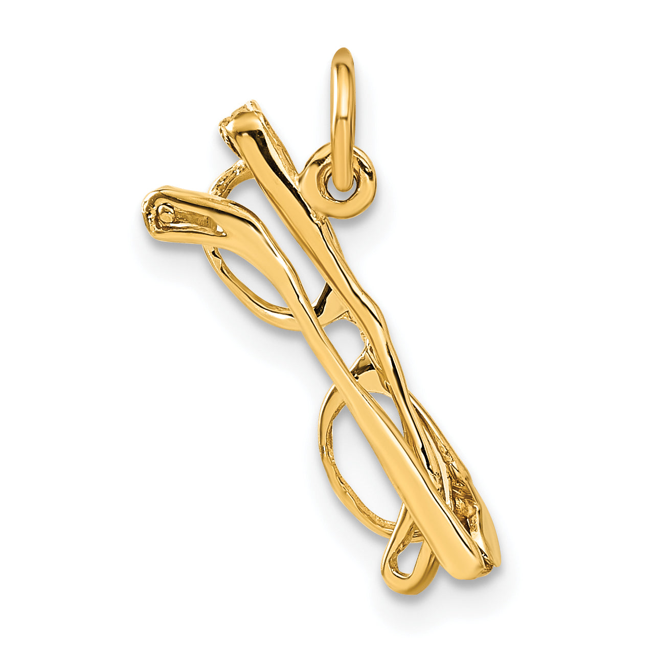 14k Yellow Gold 14k Moveable Glasses Charm