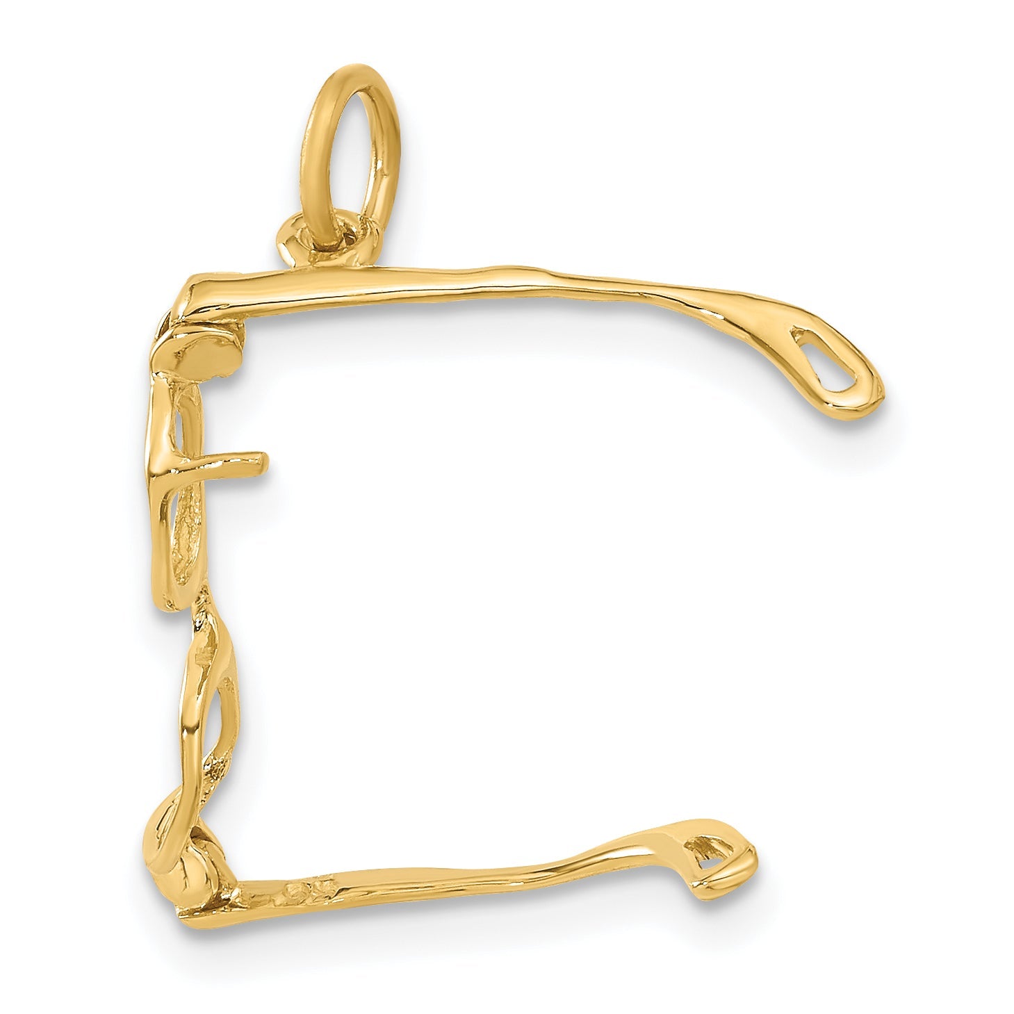 14k Yellow Gold 14k Moveable Glasses Charm