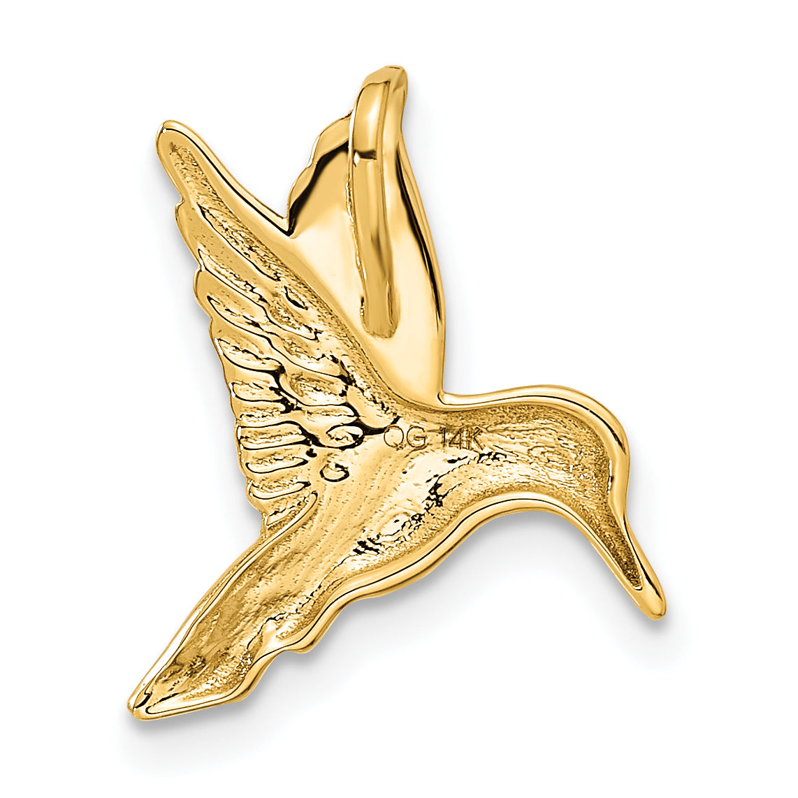 14k Yellow Gold 14k Hummingbird Chain Slide