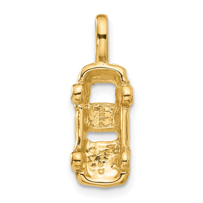 14k Yellow Gold 14k 3D Sports Car Charm