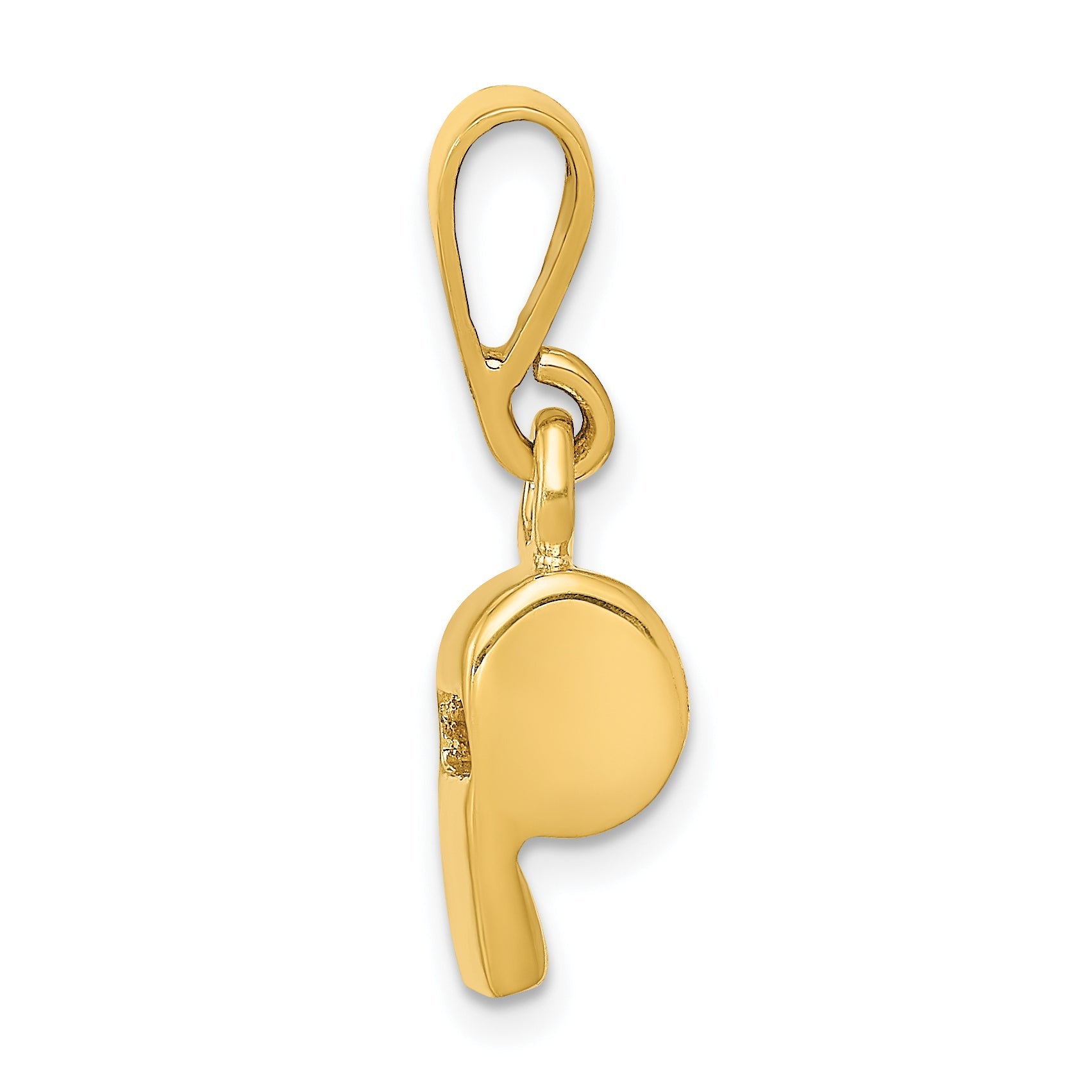 14k Yellow Gold 14K 3D Sports Whistle Pendant
