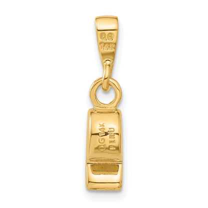 14k Yellow Gold 14K 3D Sports Whistle Pendant