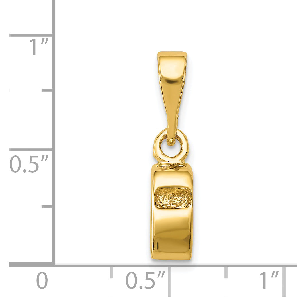 14k Yellow Gold 14K 3D Sports Whistle Pendant