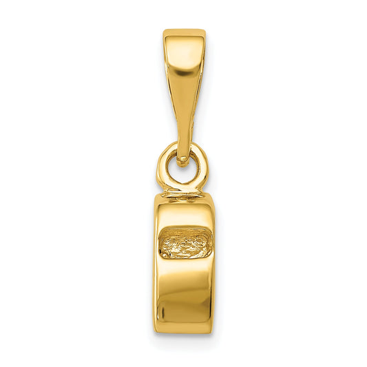 14k Yellow Gold 14K 3D Sports Whistle Pendant