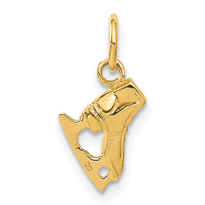 14k Yellow Gold 14K  3D Ice Skate Charm
