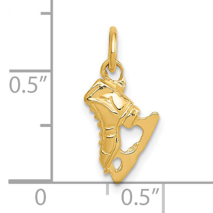 14k Yellow Gold 14K  3D Ice Skate Charm