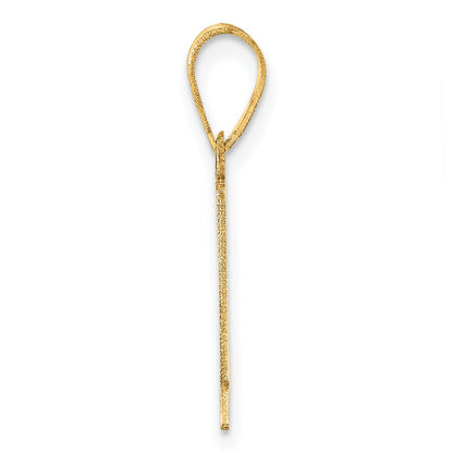 14k Yellow Gold 14k Polished Etched Number 1 Pendant