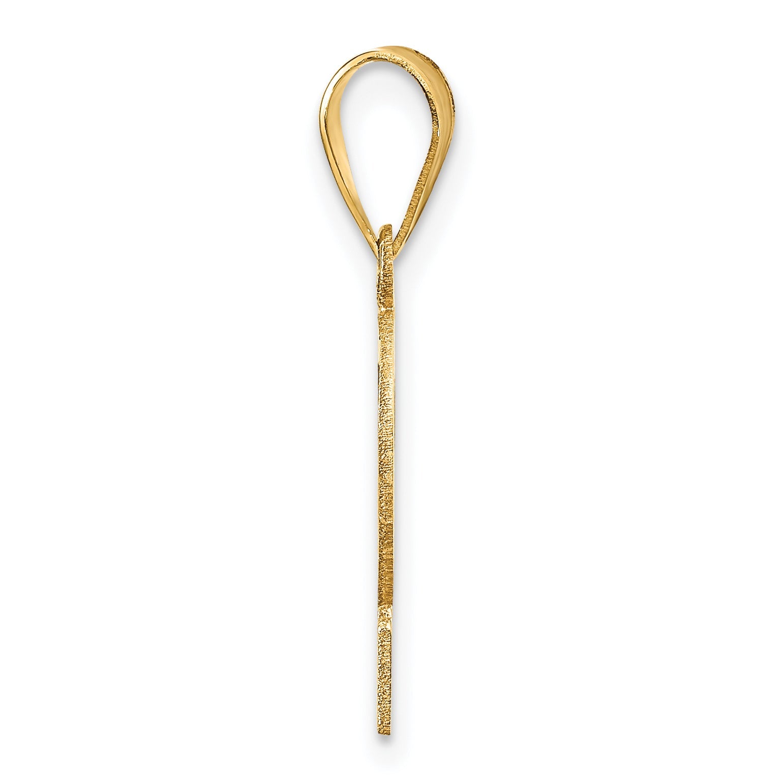 14k Yellow Gold 14k Polished Etched Number 2 Pendant