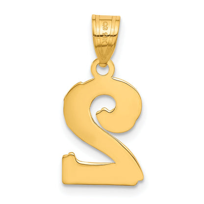 14k Yellow Gold 14k Polished Etched Number 2 Pendant