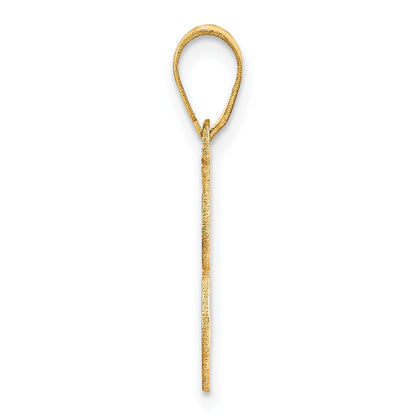 14k Yellow Gold 14k Polished Etched Number 3 Pendant
