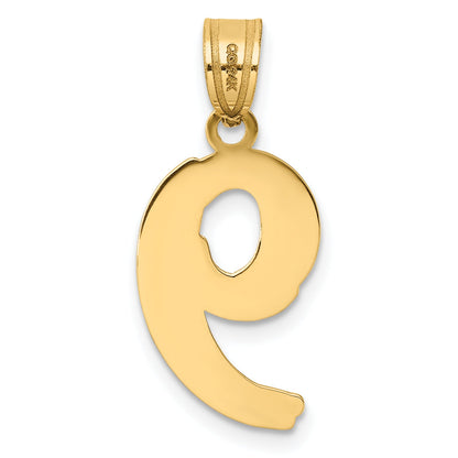 14k Yellow Gold 14k Polished Etched Number 9 Pendant